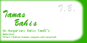 tamas bahis business card